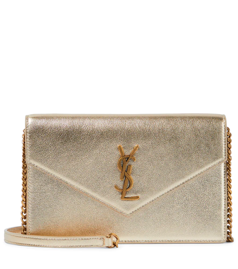 Uptown leather wallet on chain