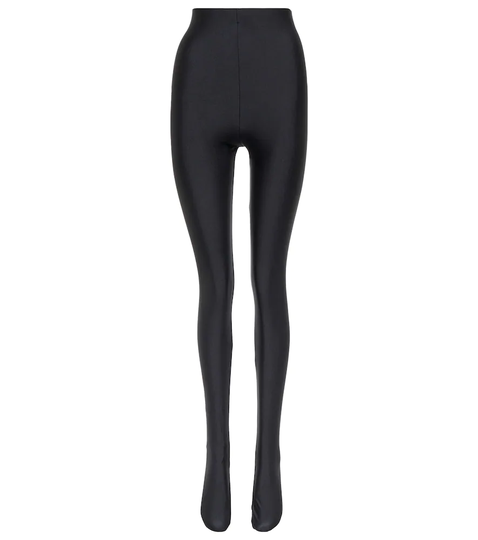 Shiny jersey tights