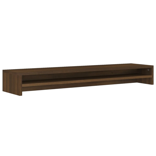(brown oak) vidaXL Monitor Stand Brown Oak Engineered Wood Display Keyboard Screen Riser