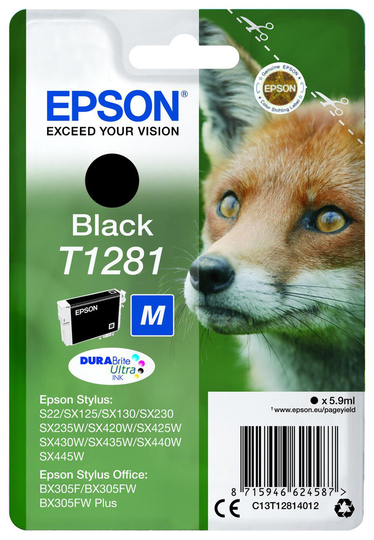 Epson T1281 Fox Ink Cartridge - Black