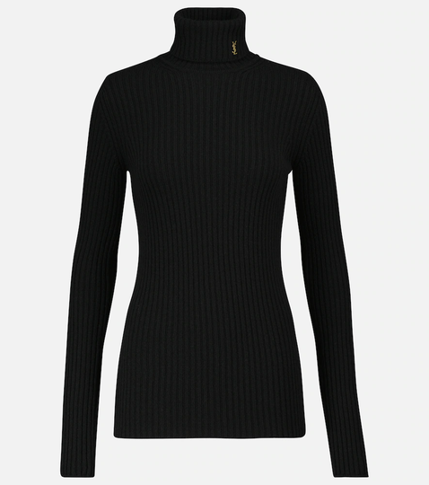 Wool and cashmere turtleneck sweater