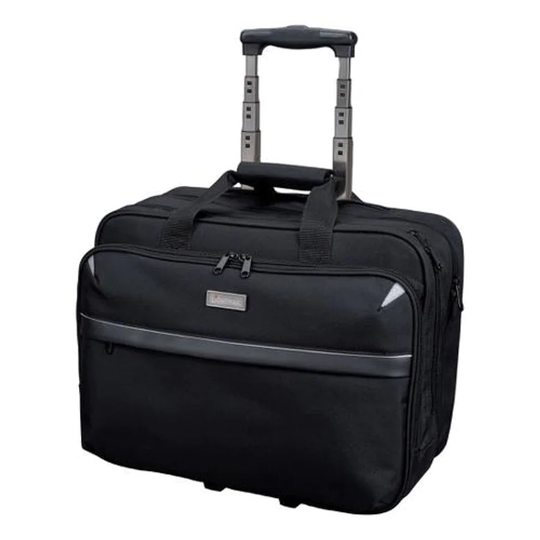 Lightpak Business Trolley Bag with Laptop Compartment Nylon Capacity 17in Black