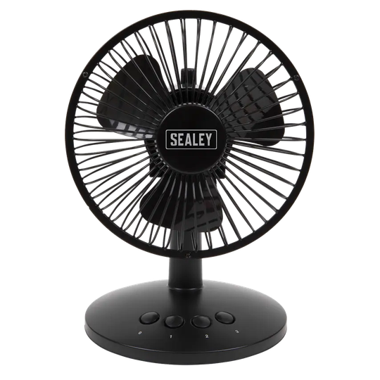 Sealey Oscillating USB Desk Fan 3-Speed 6"