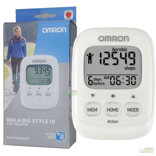 Omron Walking Style IV Exercise Step Calorie Counter Activity Monitor Pedometer