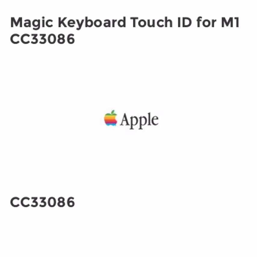 Apple Magic Keyboard Touch ID for M1 CC33086