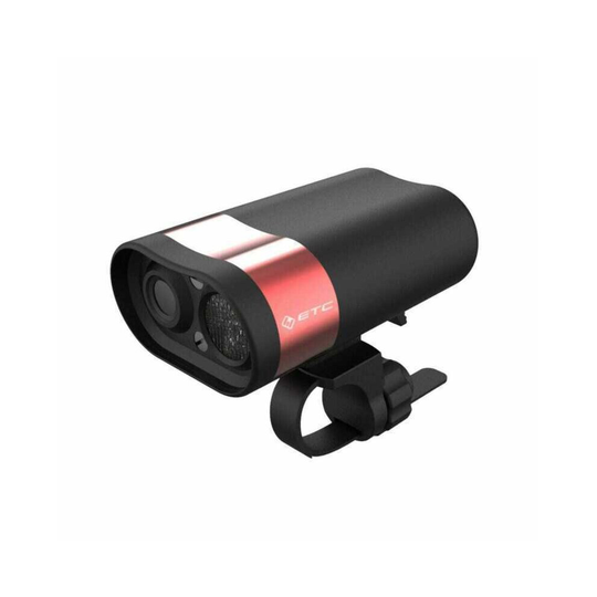 ETC Front Bike Light Video Camera Watchman Black 300 Lumen Bicycle
