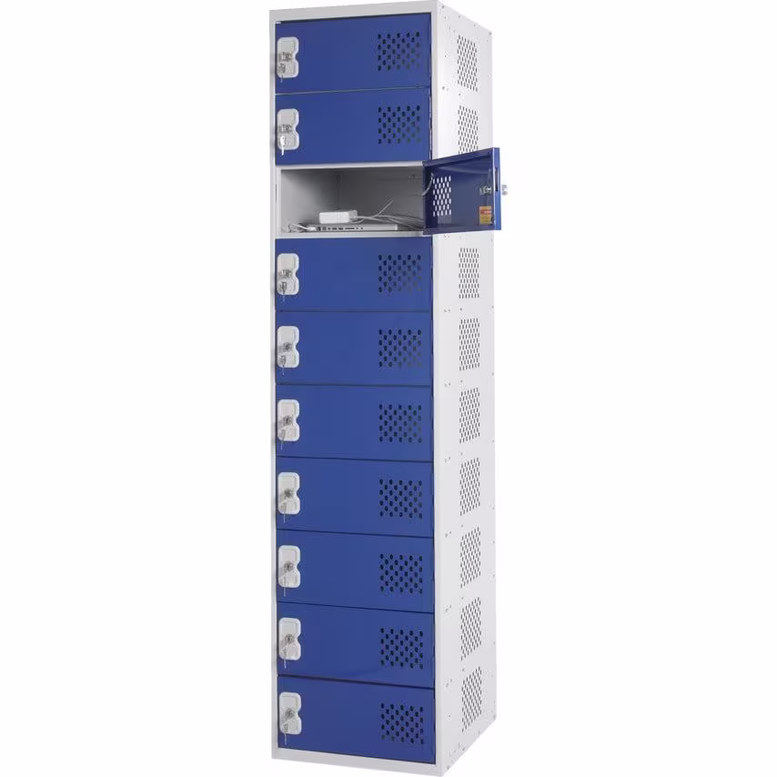 Matlock 10 DR 10 Laptop Chg Locker 1800 x 450 x 450 - Light Grey