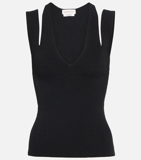 Cutout sleeveless top