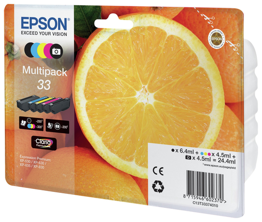 Epson 33 Oranges Ink Cartridges Black & Colour