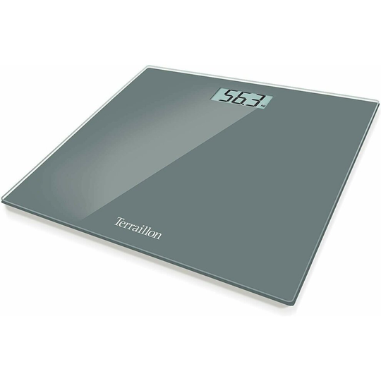 Terraillon Electronic Bathroom Scales, Ultrathin, Automatic Big LCD Screen GREY