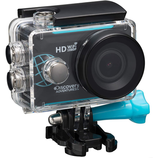 Discovery Trek Adventures Full HD 1080P Wifi Action Camera with Waterproof Case Black
