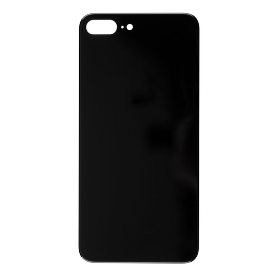 For iPhone 8 Plus - Rear Glass Back Cover - Big Hole - Black
