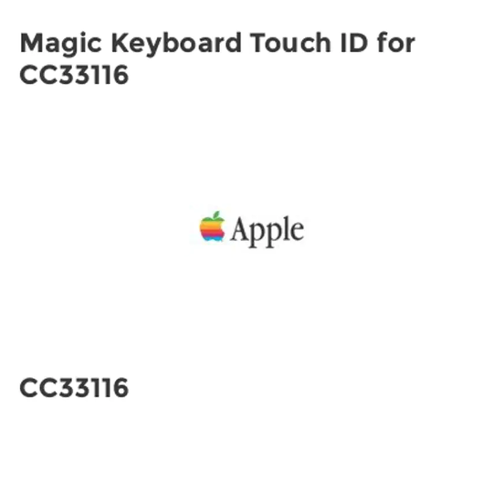 Apple Magic Keyboard Touch ID for CC33116