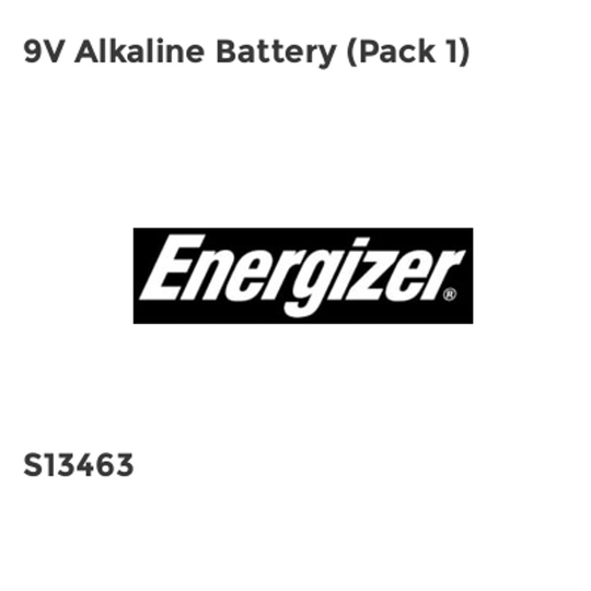 Energizer 9V Alkaline Battery (Pack 1)