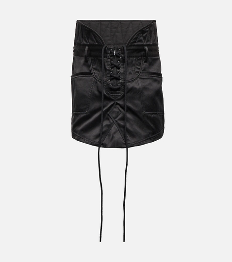 Silk satin corset