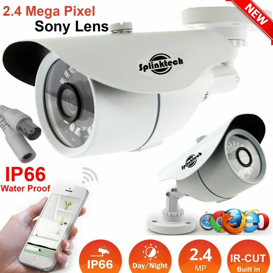 2.4MP FULL HD WHITE CCTV BULLET CAMERA 1080P SONY LED OUTDOOR & INDOOR