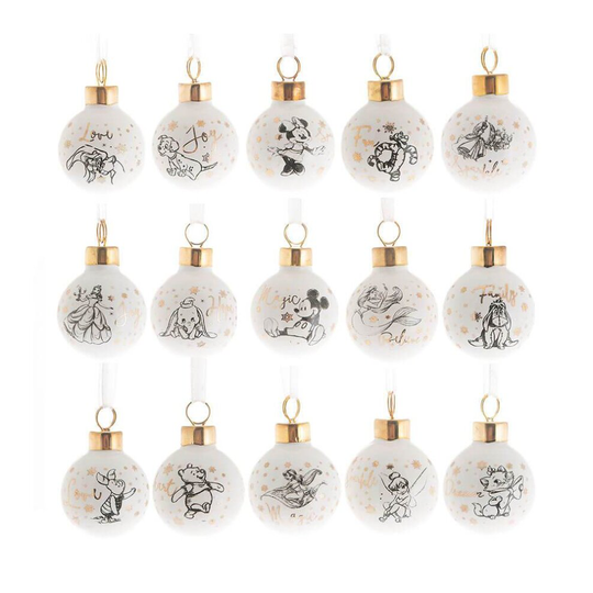 Disney Classic Collectable Ceramic Baubles - Set of 15