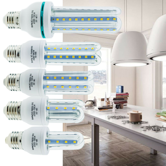 (12W, Cool White (6000K - 6500K) ) E27 3W 5W 7W 9W 12W LED Corn Light Bulbs 85-265V White Energy Saving Lamp