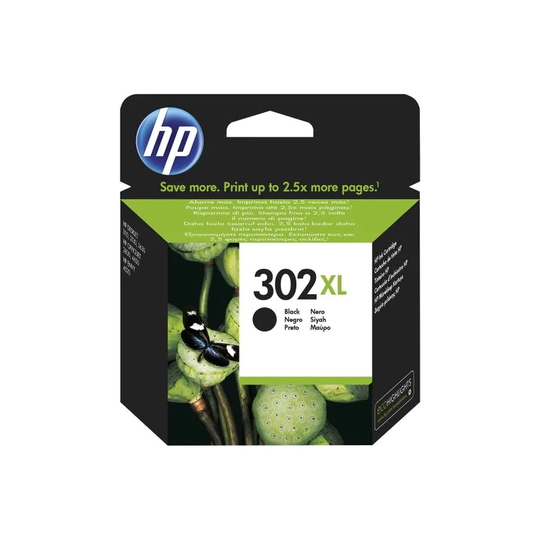 HP HP 302XL Black Standard Capacity Ink Cartridge 9ml - F6U68AE