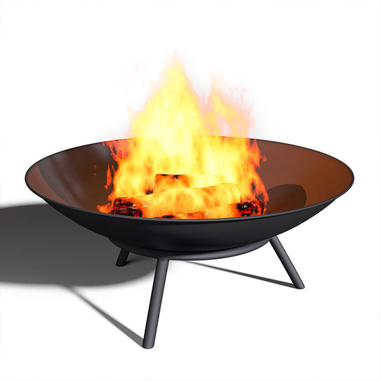 Living and Home Outdoor BBQ Grill Burning Steel Fire Pit Bowl with Stand for Gar