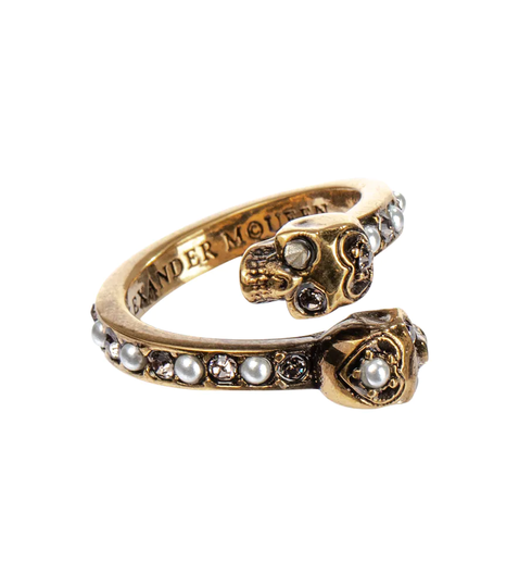 Embellished brass ring