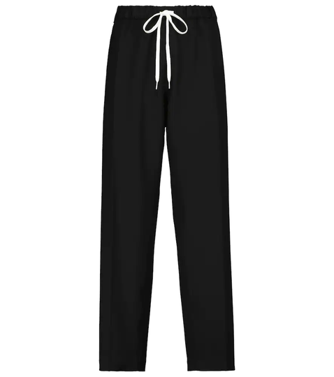 Drawstring wide-leg pants
