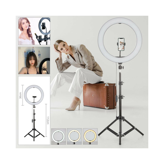 14"LED Ring Light Dimmable Lighting Kit Phone Selfie Makeup Live Lamp