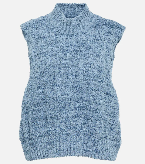 Cotton-blend sweater vest
