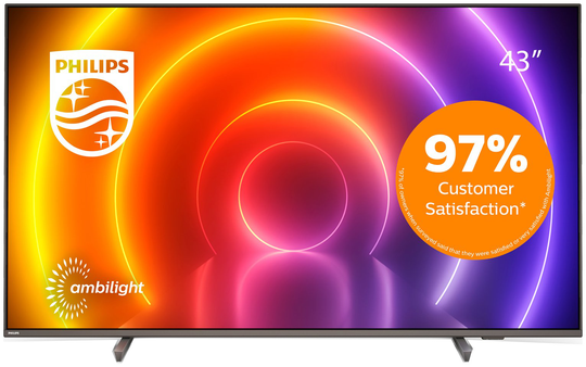 Philips 43 Inch 43PUS8106 Smart 4K UHD HDR LED Ambilight TV