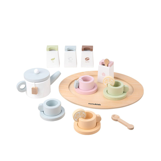 Pretend Kitchen Wooden Baking Toy afternoon tea