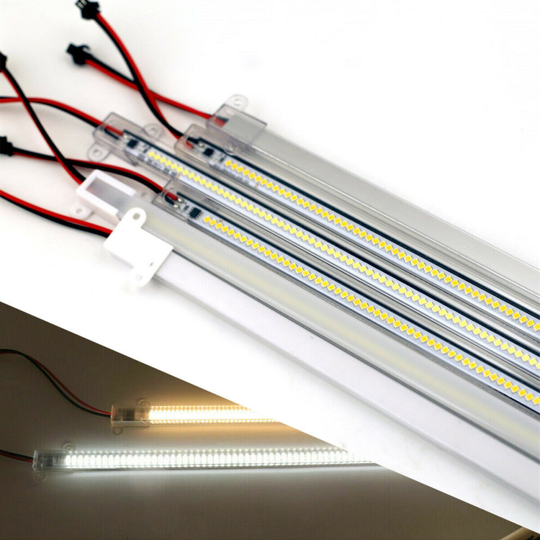 (30cm Transparent Cover, Warm White 2500 - 3000K ) 30CM/40CM 72LEDs 220V Industry LED Rigid Light Bar Tube Strip DIY Showcase Lamp