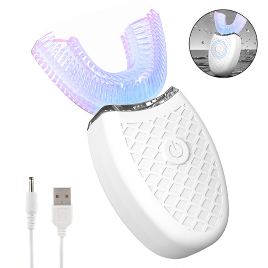 Electric Sonic Toothbrush U-Shaped Ultrasonic 360°Automatic Toothbrush