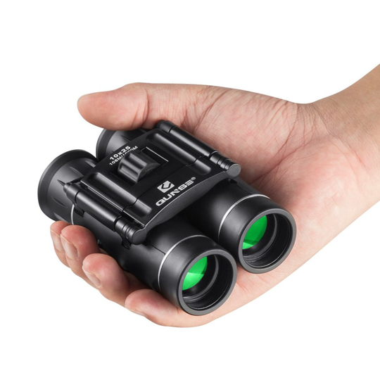 QUNSE 10x25 Mini Binoculars Compact Design, Clear Optical Lens, Ultra-Vision, for Bird Watching Pocket Size