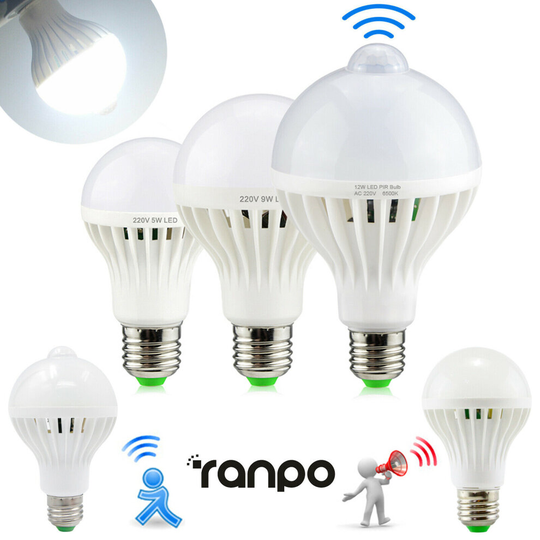 (Sound Sensor 12W ) E27 3W 5W 7W 9W 12W LED Bulb PIR Motion Sensor Sound Sensor Lamp Stairs Night Light