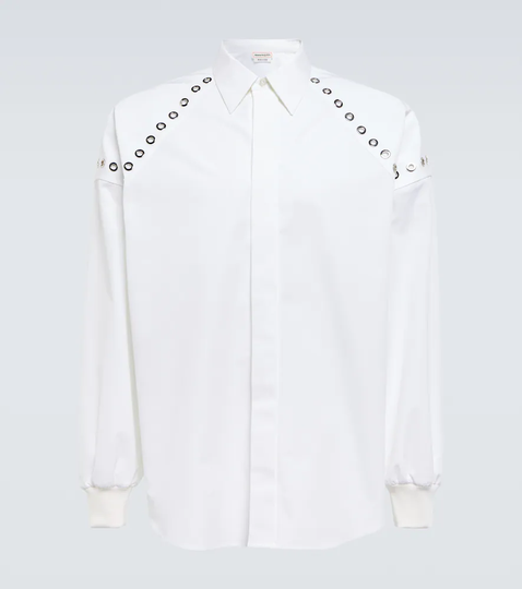 Embellished cotton shirt