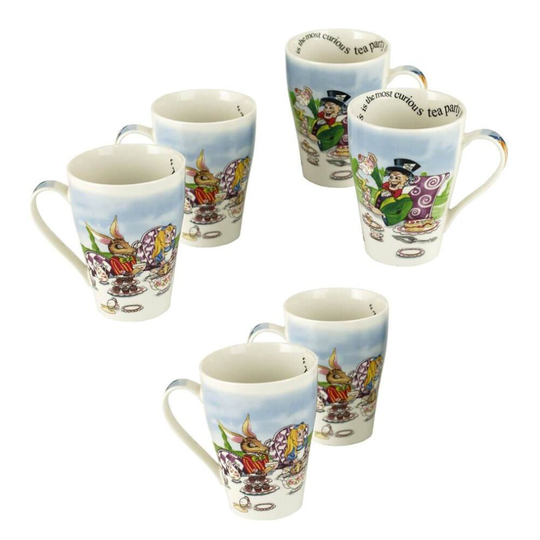 Cardew Alice in Wonderland Tea Party 15Oz. 6 Mug Set