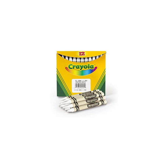 Crayola Crayons in White, Bulk Crayons, 12 Count