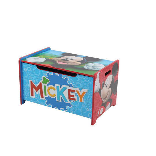 Disney Mickey Mouse Deluxe Wooden Toy Box & Bench by Nixy Children