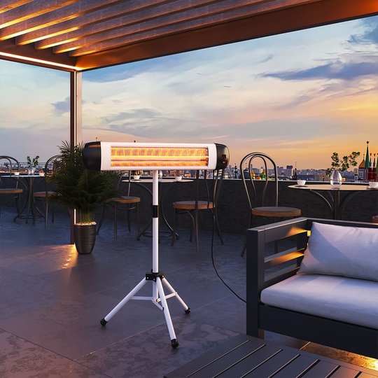 Living and Home Portable Electric Patio Heater with Adjustable Tripod Stand