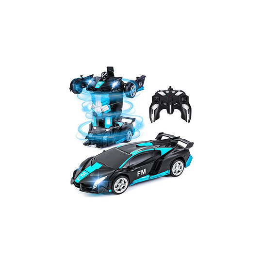 Eutionho 2.4G Remote Control Transforming Car, 2 in 1 Car Toys 360 Rotating Transformer Car Transforming Robot RC Racing Car Vehicle Toy with LED Lig