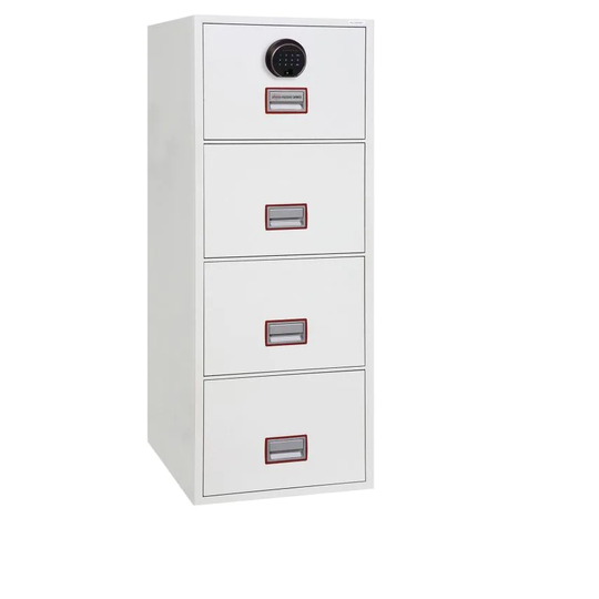 Phoenix Safe World Class Vertical Fire File FS2254F 4 Drawer Filing Cabinet with