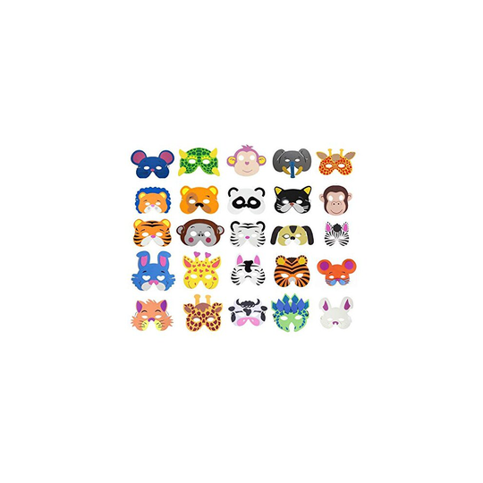 COSORO 25 Kids Eva Foam Animal Masks for Party Bag Fillers,Masquerade,Birthday Party,Christmas,Halloween