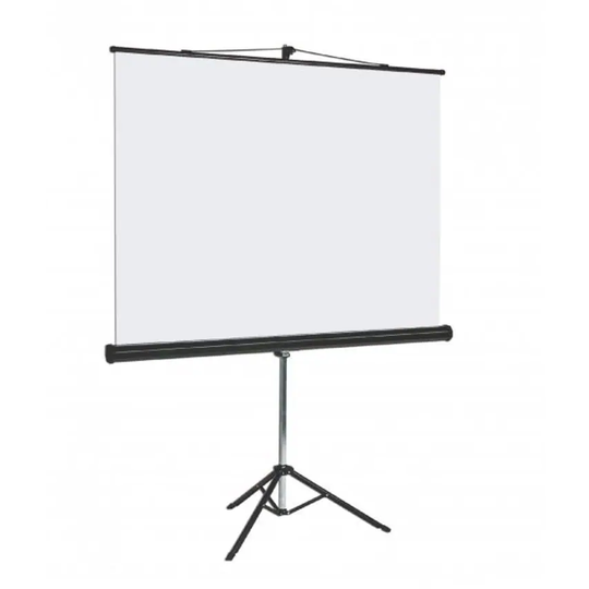 Bi-Office Portable Tripod Projection Screen 1750x1750mm Black Border Black Housi