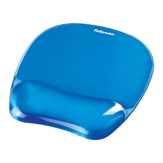Fellowes Crystal Gel Mouse Pad and Wrist Rest Blue 9114120