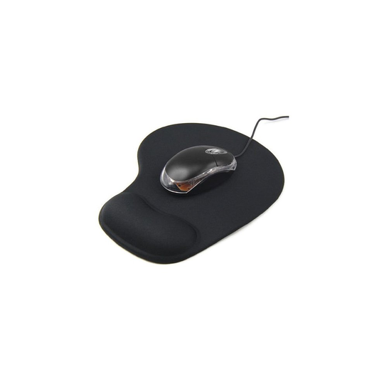 New Horrizon Black Anti-slip Comfort Mouse Pad Mat with Gel Foam Rest Wrist Support (Retail Packing)