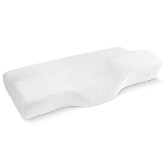 (White, M) Pillowcase for Sleeping Memory Foam Pillow Neck Pain Stress Relief