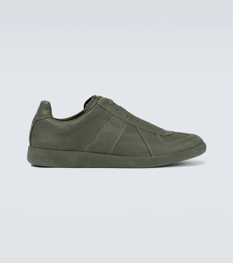 Replica raw-edged canvas sneakers