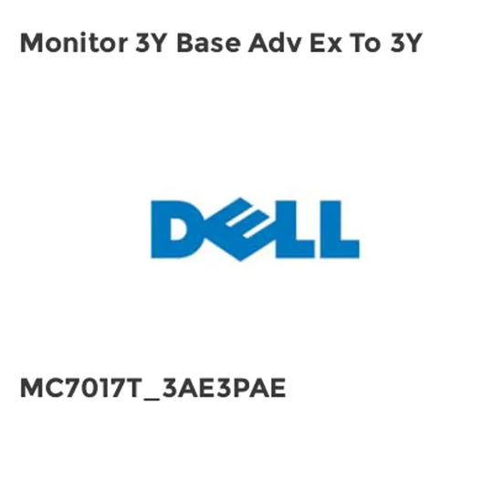Dell Monitor 3Y Base Adv Ex To 3Y