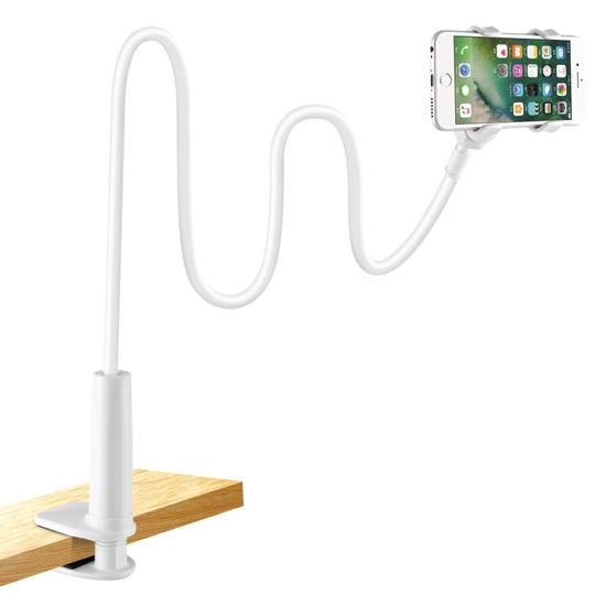 Cell Phone Holder, Lonzoth Universal Phone Holder Clip Lazy Bracket Flexible Gooseneck Clamp Long Arms Mount for iPhone 6 plus/6/5s/SE/5/4S/4, GPS...