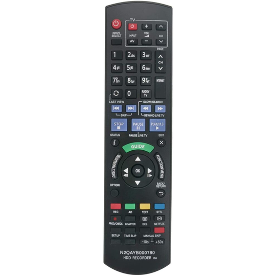 N2QAYB000780 Replace Remote Control - VINABTY n2qayb000780 for Panasonic Recorder DMR-HWT130 DMR-HWT130EB DMRHWT130 DMRHWT130EB DMR-HWT230 D